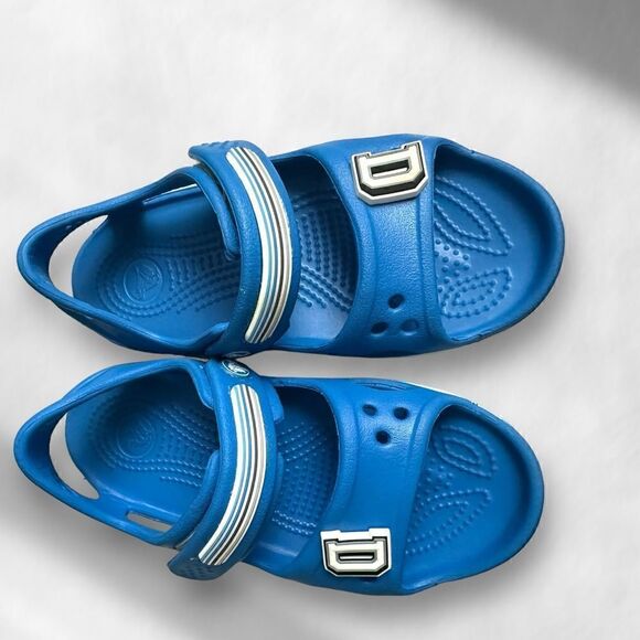 CROCS Toddler Kids Childrens Crocband Sandals Blue size 12C - Picture 6 of 16